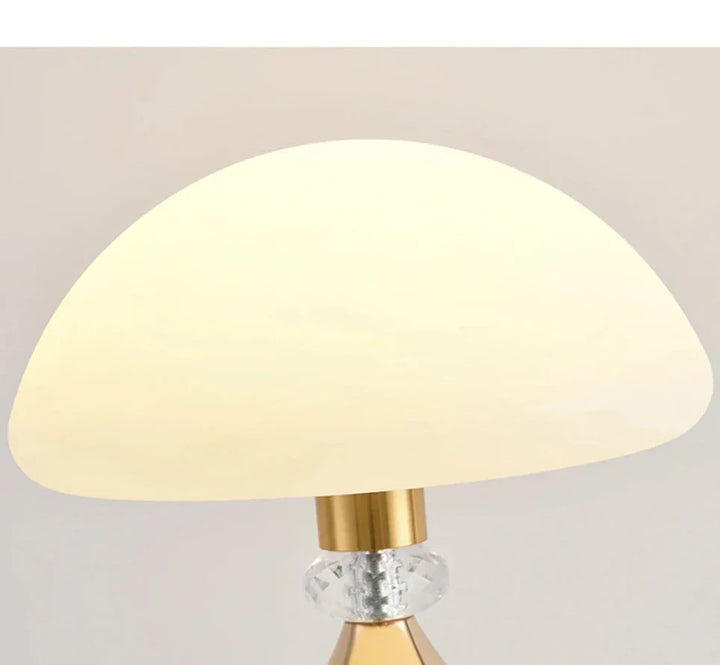 Dekoratives Stimmungslicht LED – Kristall Tischlampe mit Pilz-Design, Vintage Deko-Lampe für Wohnzimmer oder Schlafzimmer | Karnz