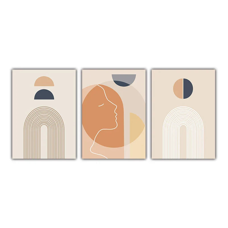 Minimalistische abstrakte Solargeometrie Wandkunst Fine Art Leinwanddrucke Bilder für Wohnzimmer Schlafzimmer, Home Office Kunstdekoration | Karnz