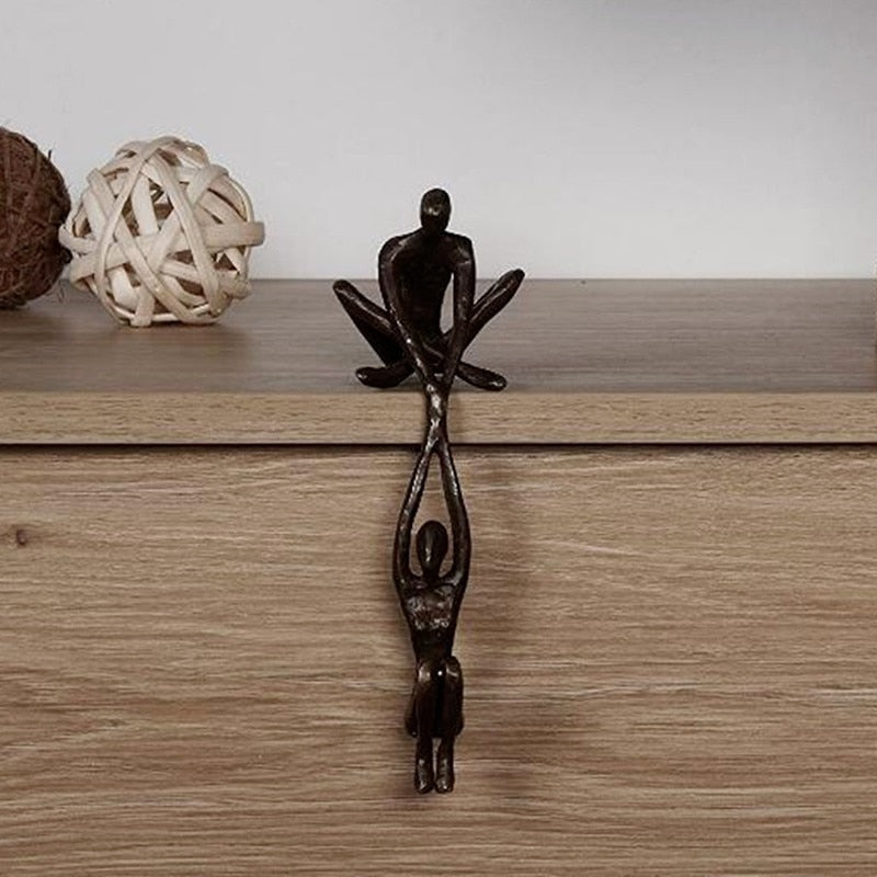 Verbindo Dekorative Figur Polystone Schwarz Moderne Skulptur 20 cm | Karnz