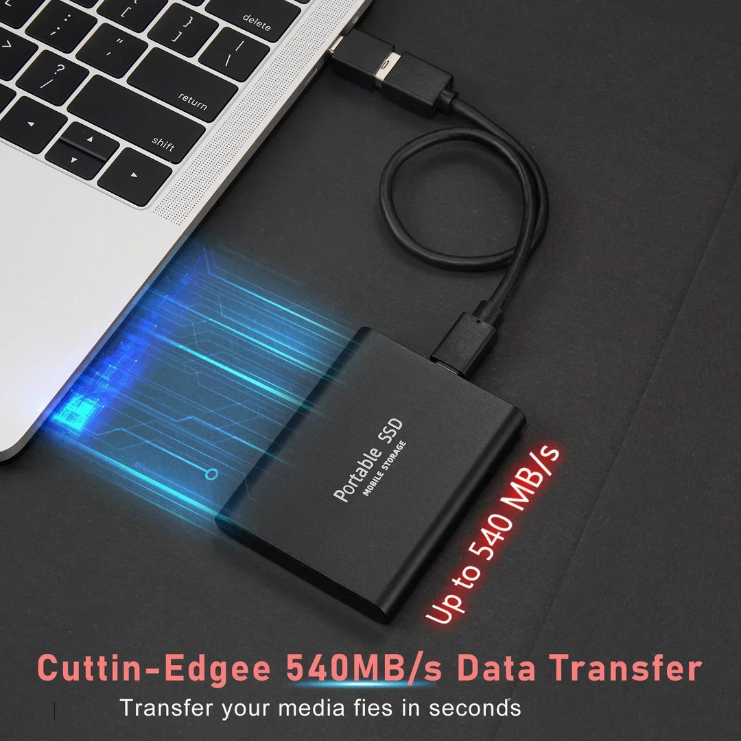 TECHNOLOGIE | Superschnelle externe SSD 128GB | Mini-SSD | Hochgeschwindigkeits-Speicher für Laptop und PC
