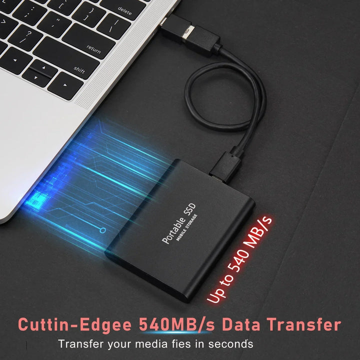 TECHNOLOGIE | Superschnelle externe SSD 128GB | Mini-SSD | Hochgeschwindigkeits-Speicher für Laptop und PC