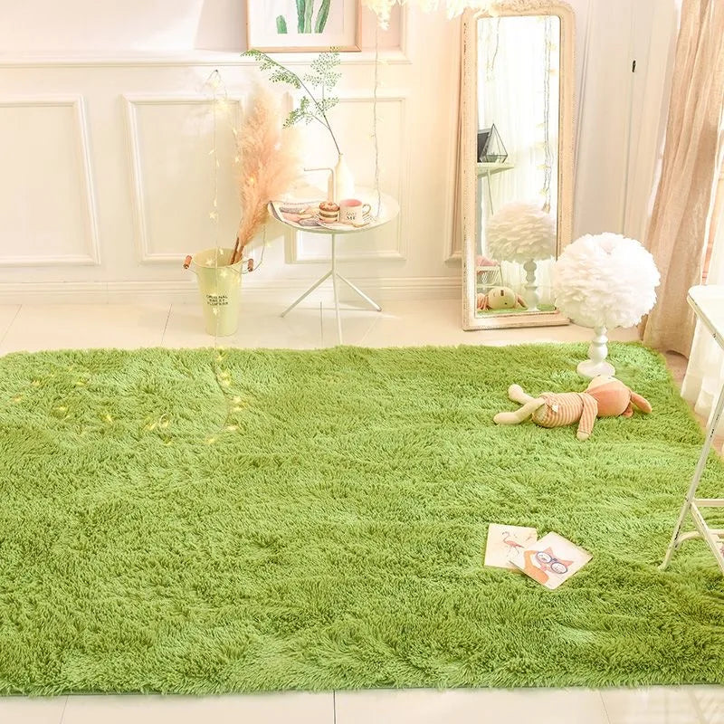 Flauschiger, ultraweicher, rutschfester Teppich mit Memory-Schaum-Kissen