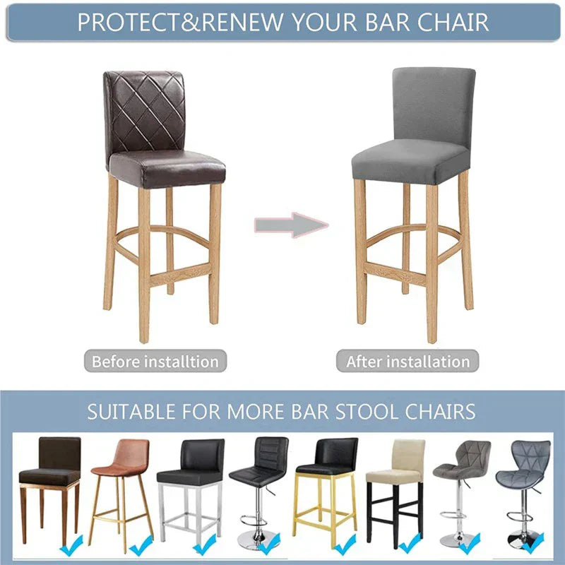 Bar stool stretch cover