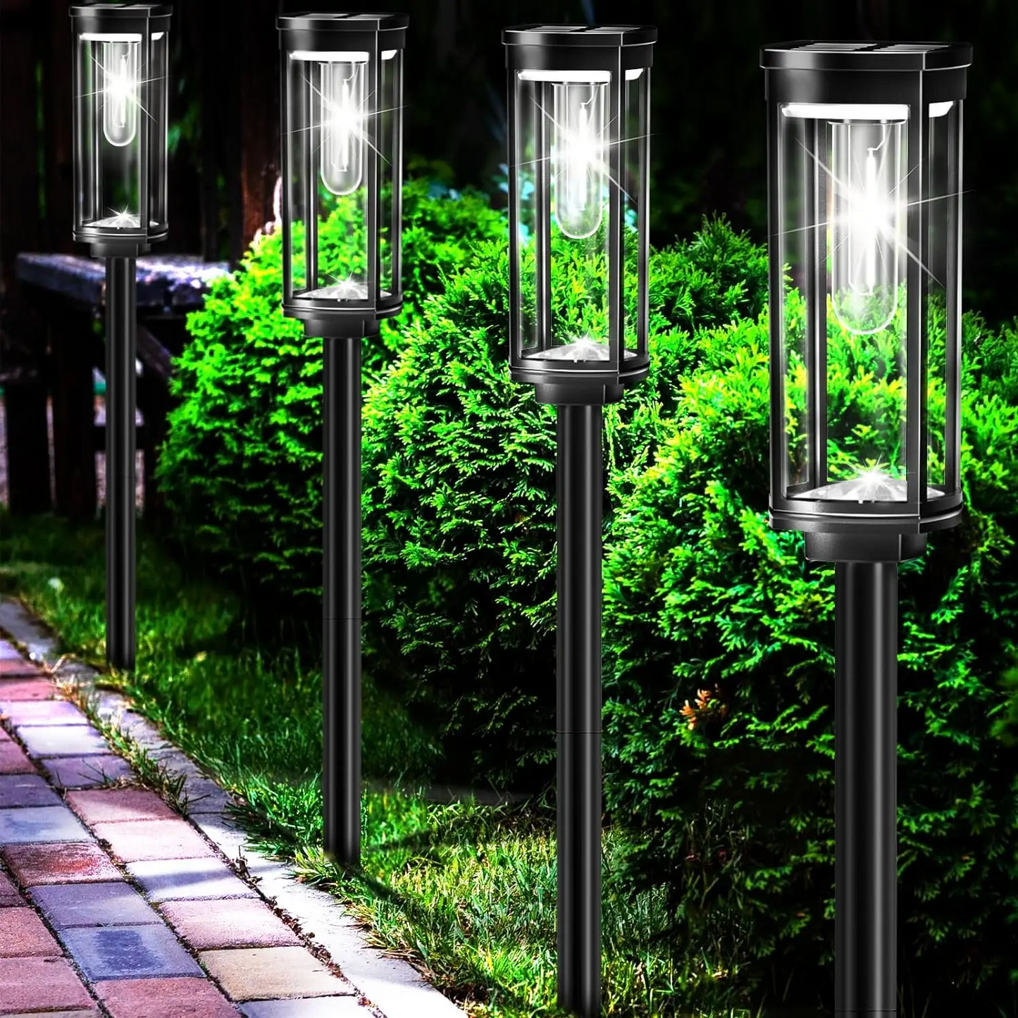 Solar-Gartenlampe mit warmem LED-Licht – Wetterfestes Aluminiumdesign | Karnz