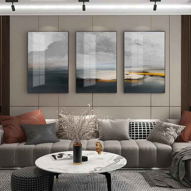 Sonnenuntergang See Landschaft Abstract Wandkunst Fine Art Leinwanddrucke Bilder für modernes Apartment Wohnzimmer Home Office Kunst Dekor | Karnz
