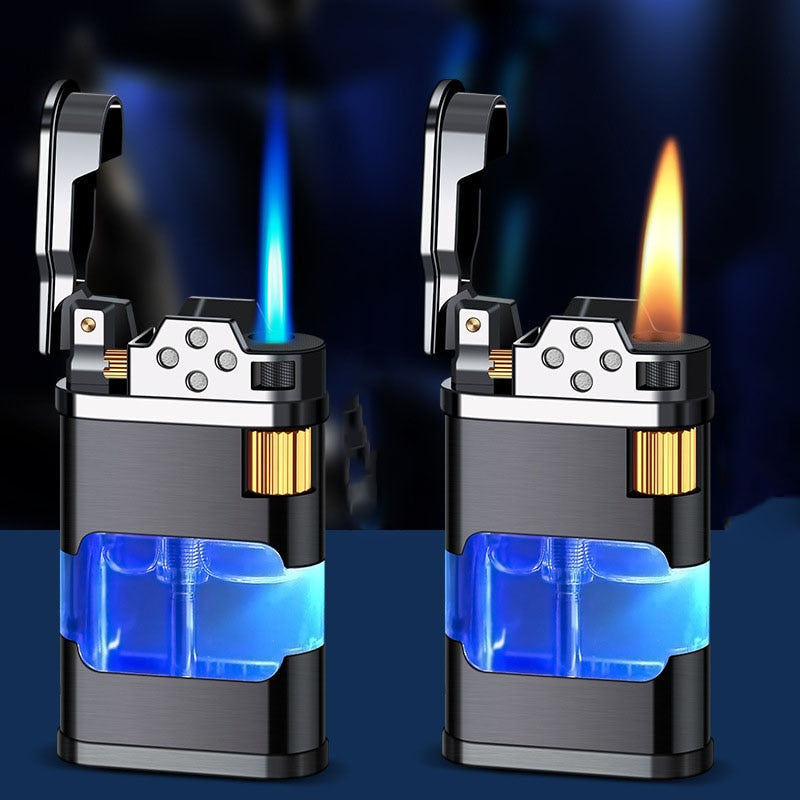 Blauer Flamme Metall Winddichter Gasanzünder | Karnz