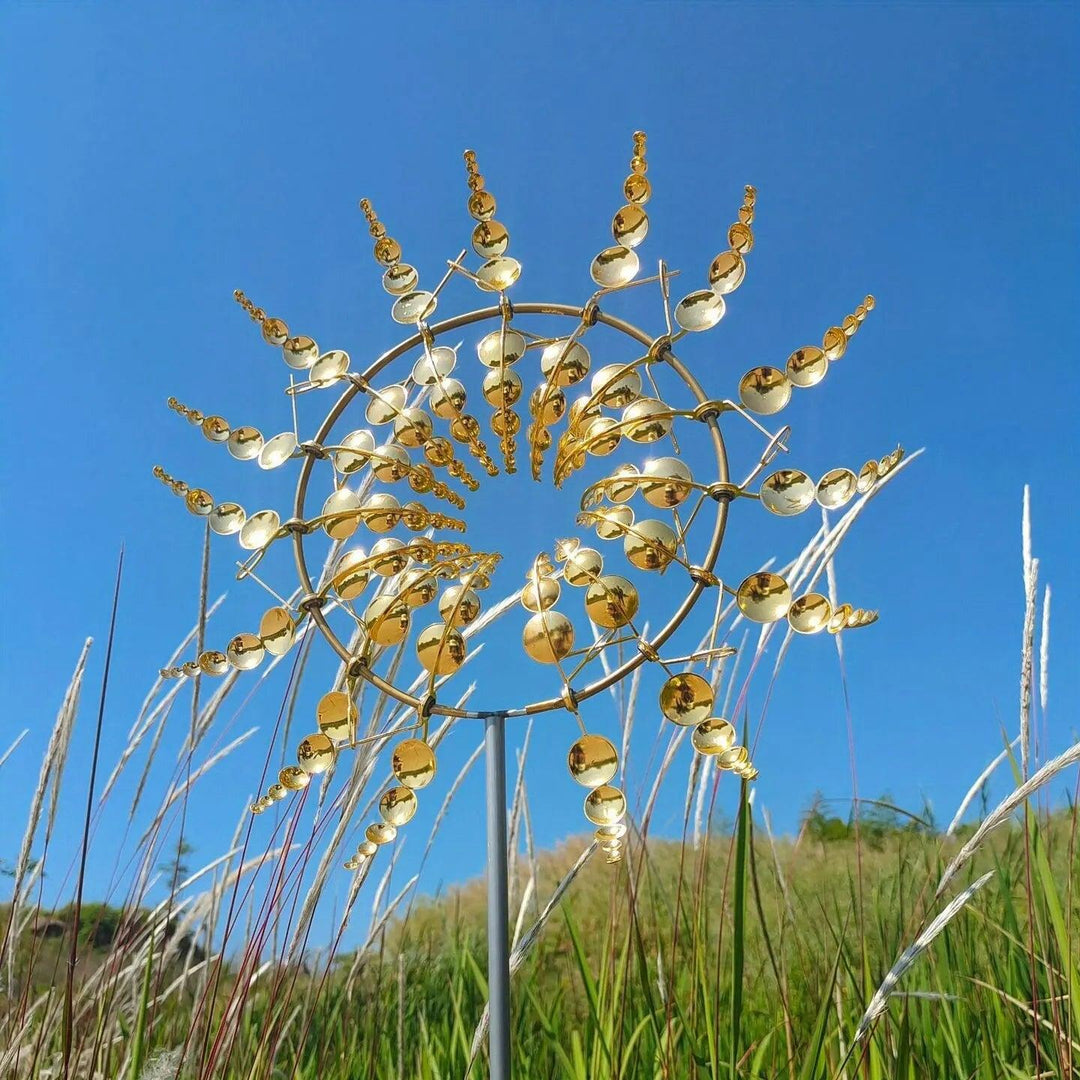 Karnz | Windmühle Spinner | Einzigartiges windbetriebenes Gartendekor aus Metall