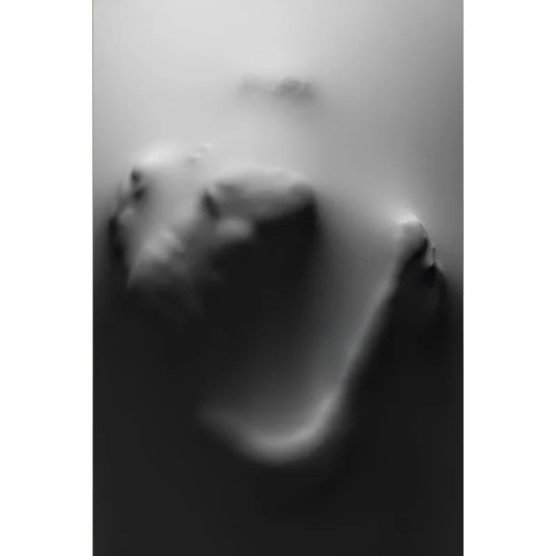 Moderne Kunst Abstrakte Gespenstische Figuren In Der Wand Leinwanddrucke Schwarz Weiß Wandkunst Poster Bilder Für Wohnzimmer Schlafzimmer Kunst Dekor | Karnz