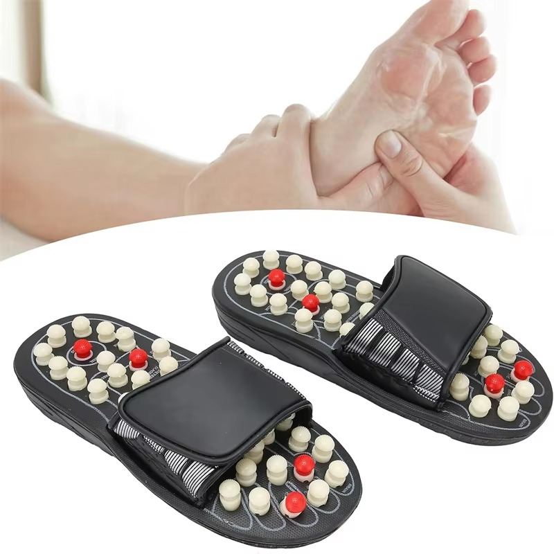 Fußmassage-Slipper mit Kieselstein-Akupressur-Therapie