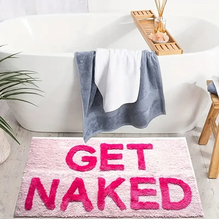 Getufteter Designteppich „Get Naked“ Rosa 80×50 cm | Karnz