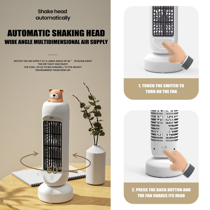 Mini Bear Air Cooler Humidifier Fan | Karnz