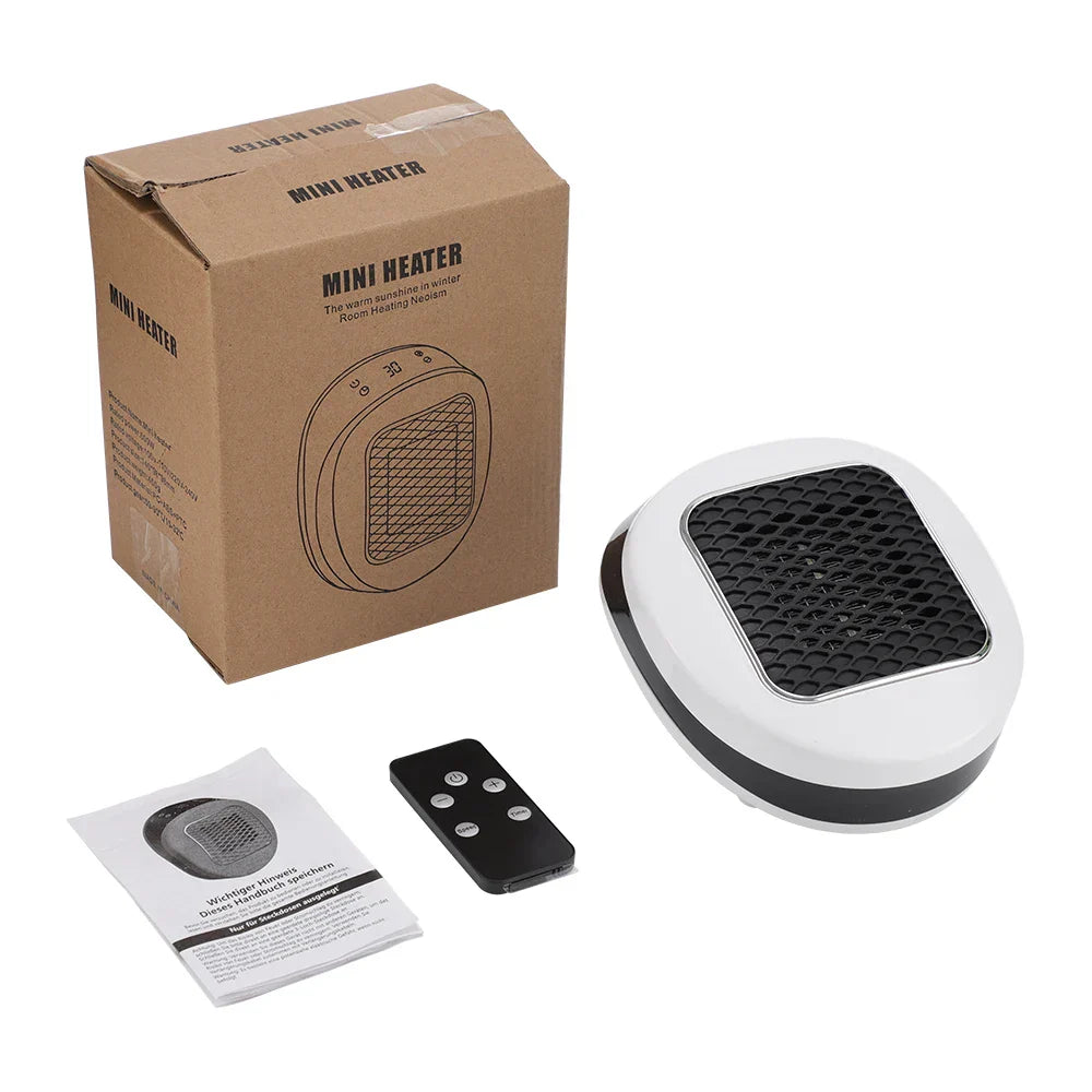 Karnz | ThermoLux Mini Wandheizung 600W | Kompakte Elektrische Heizung mit Fernbedienung | Wandsteckerheizung mit Thermostat & Timer | Schnelle Erwärmung in 3 Sekunden