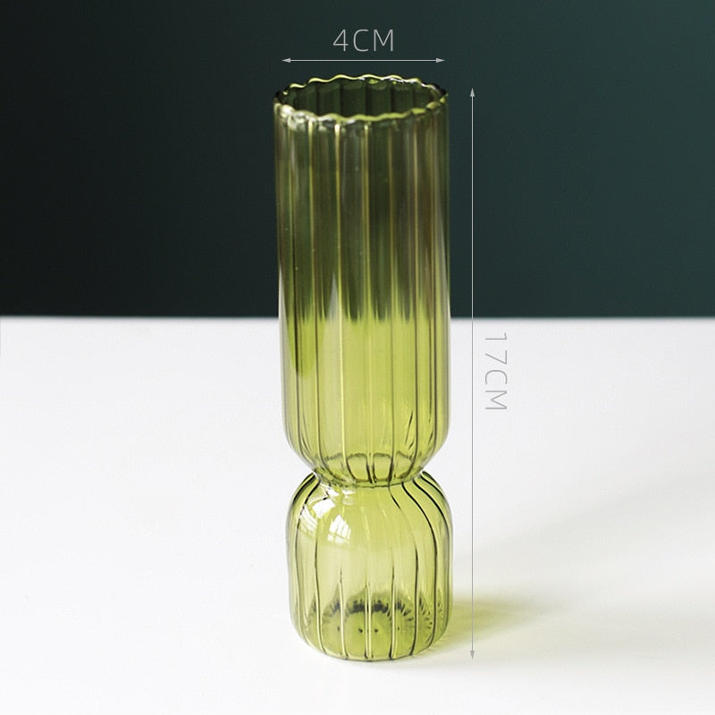 Scallop Zylinder Glas Vase | Karnz