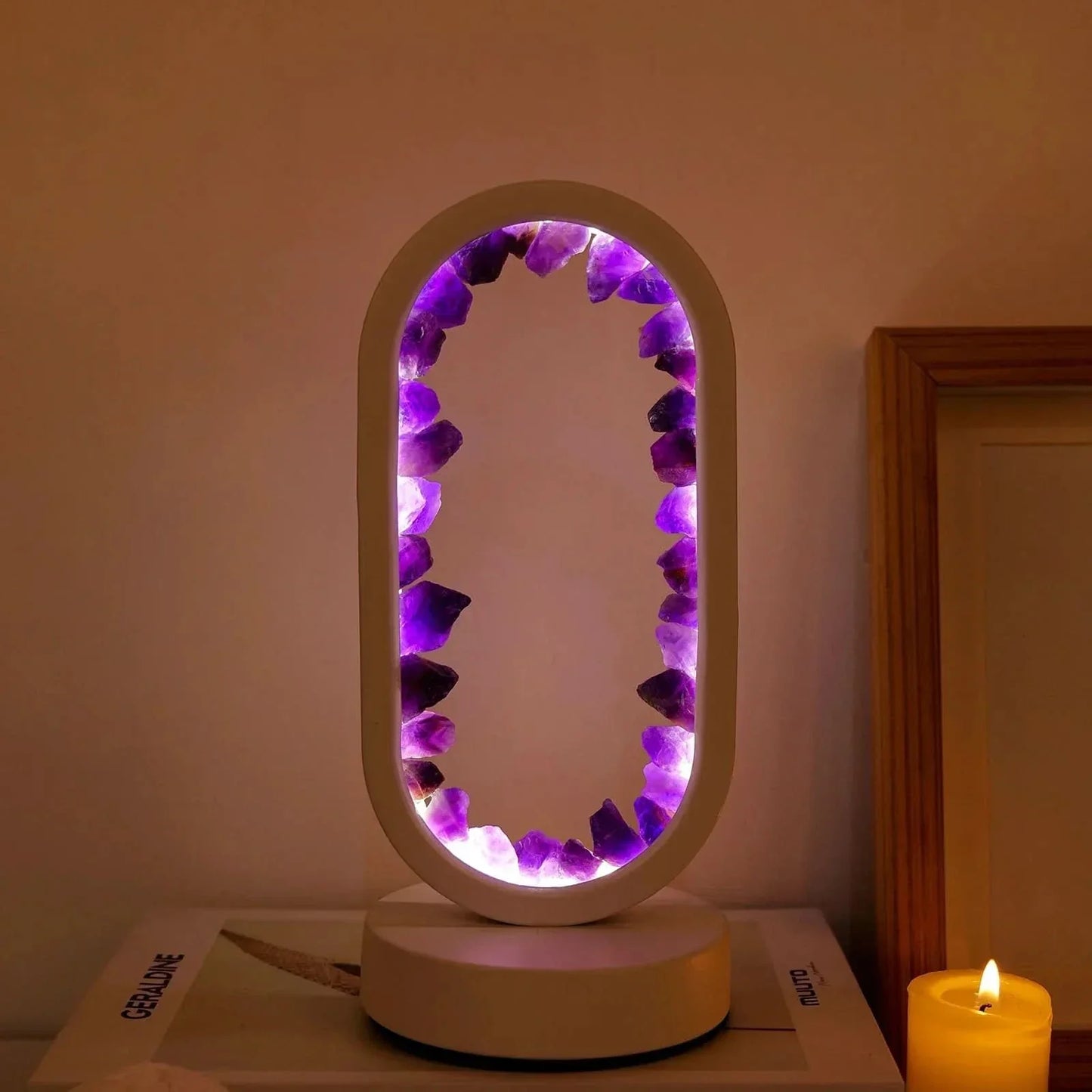 Natürliche Amethyst-Kristalllampe zur Entspannung