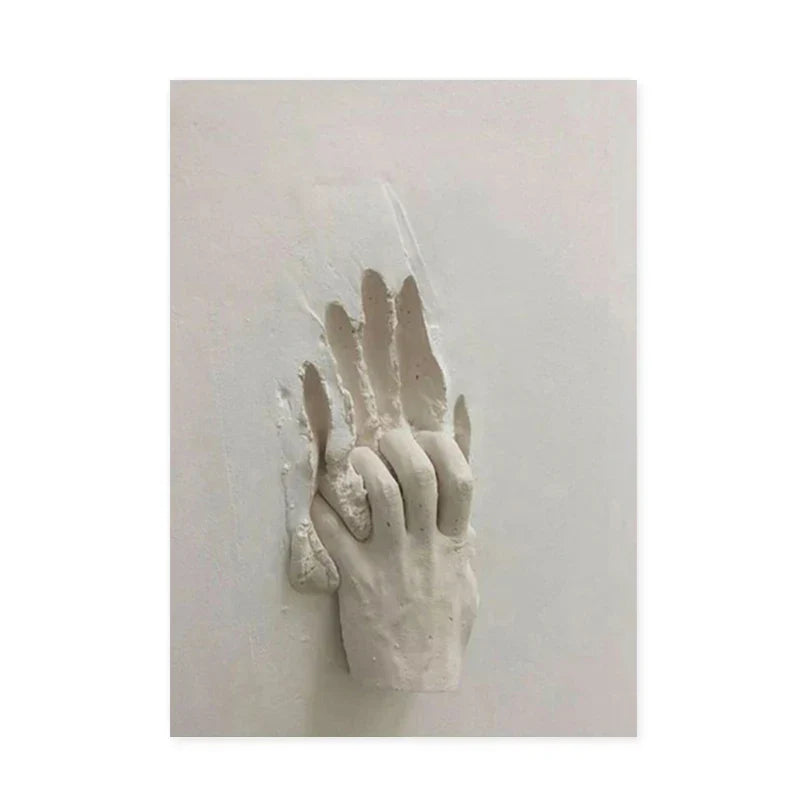 Moderne urbane abstrakte Eisenstatue Wandkunst Fine Art Leinwanddrucke 3D-Visualisierung Figurenkunst Bilder für minimalistische Wohnungswanddekoration | Karnz