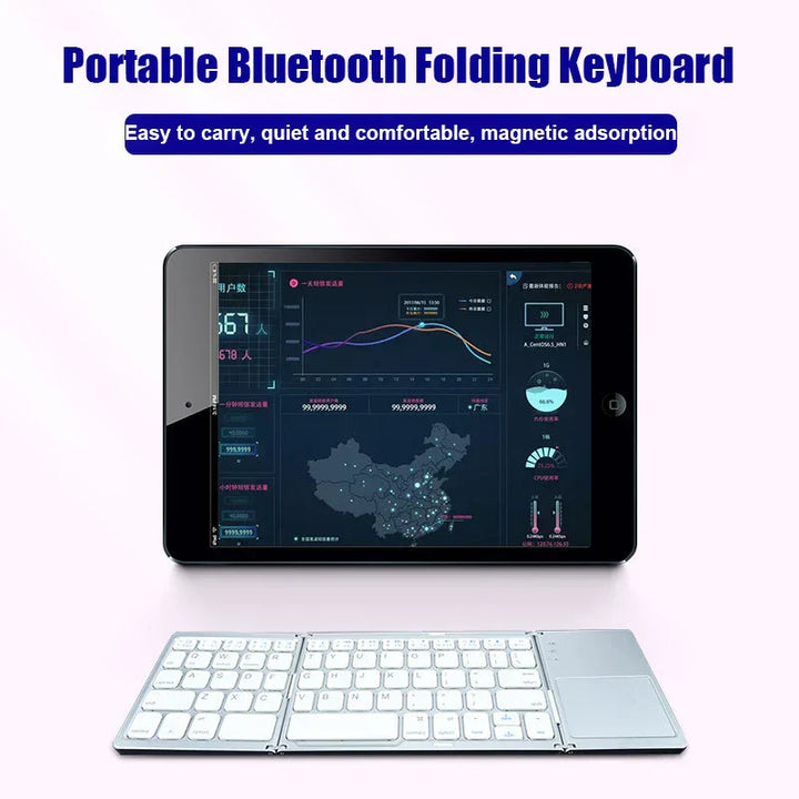 Drahtlos faltbare Bluetooth-Tastatur mit Touchpad – Kompakt, vielseitig und ultra-portabel | Karnz