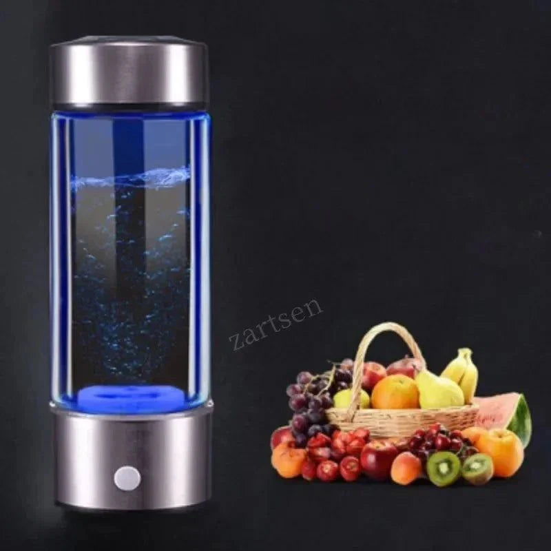 Wiederaufladbare Wasserflasche Ionisierer mit hohem Wasserstoffgehalt - Alkalisch, Tragbar, 430ml