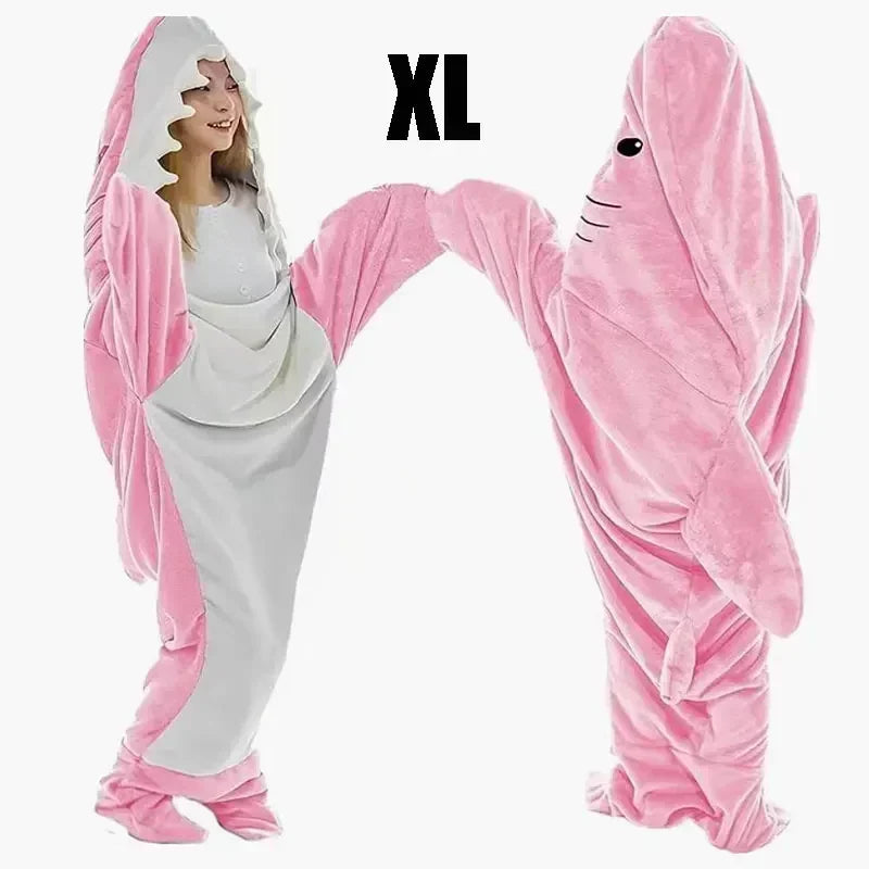 Snuggly Shark Gemütlicher Kapuzen-Einteiler Karnzanket