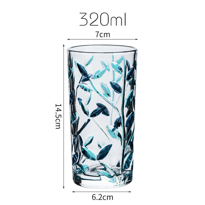 Handgemalte Blattglas-Tasse | Karnz