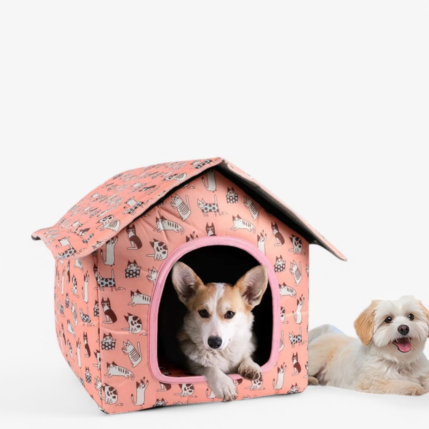 Wetterfeste Tierhaus "CozyNest" für Katzen und kleine Hunde | Karnz