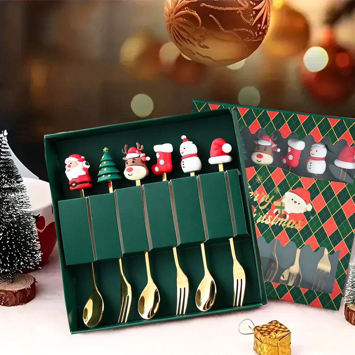 Elegantes Weihnachtsbesteckset für festliche Anlässe