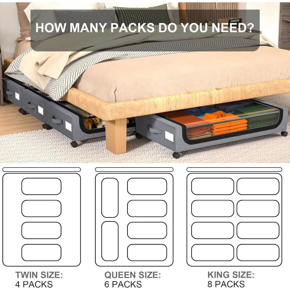 Unterbett Aufbewahrung StackaKarnze Rollenbox Organizer | Karnz
