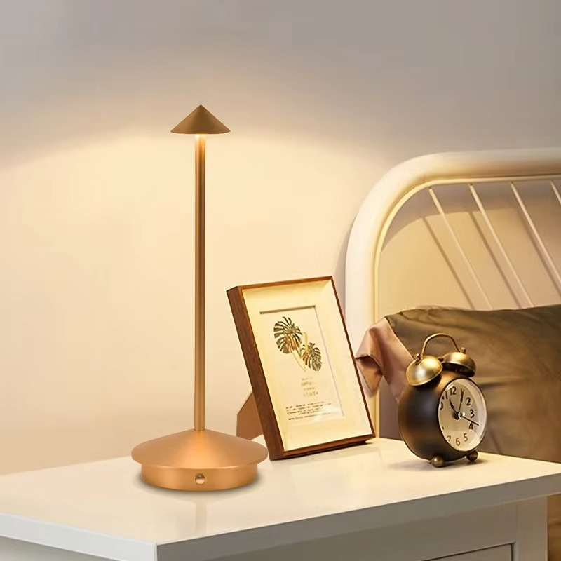 Wiederaufladbare LED-Schreibtischlampe mit Touch-Steuerung und 3 Lichtmodi