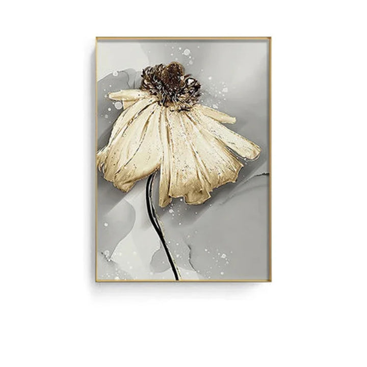 Moderne abstrakte florale Wandkunst Fine Art Leinwanddrucke blaue graue botanische Bilder für Wohnzimmer Schlafzimmer Wandkunst Dekor