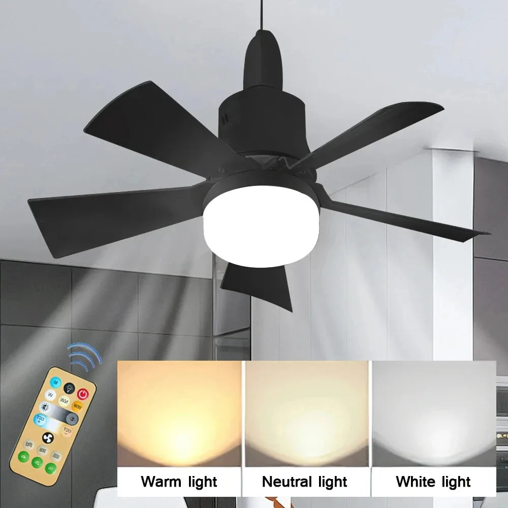 30W E27 Deckenventilator Licht mit Fernbedienung - LED Dimmfunktion, intelligenter leiser Ventilator für Schlafzimmer & Wohnzimmer | Karnz