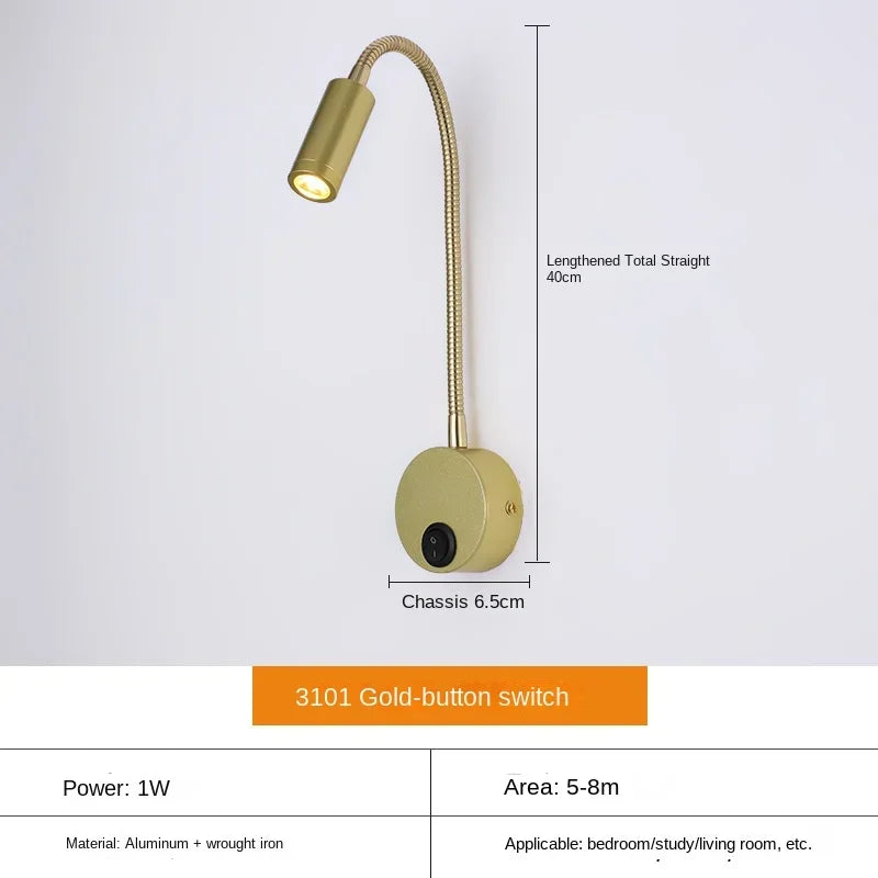 Karnz | Vielseitige LED-Wandleuchte: Modern, Flexibel, Perfekt zum Lesen im Bett