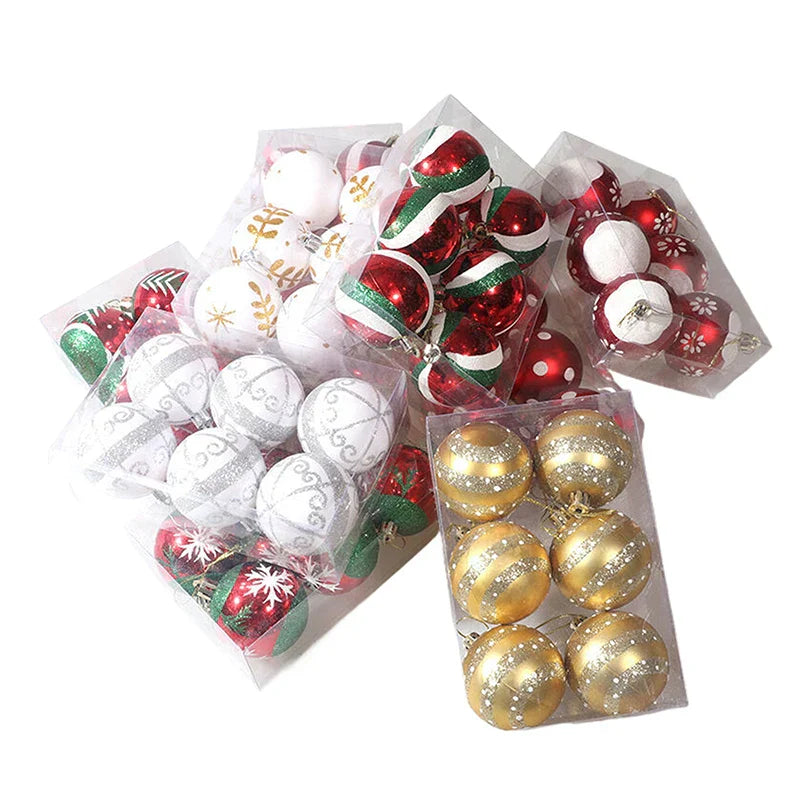 Elegante Schneeflocken Weihnachtskugeln Set – Hochwertige Christbaumkugeln in Rot, Weiß und Gold, perfekt für festliche Baumdeko zu Weihnachten | Karnz