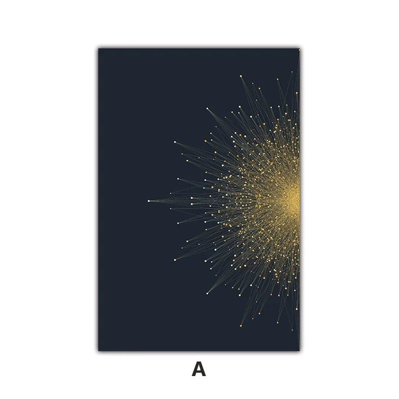 Kontrastierende Farbe Abstrakte Partikel Geometrie Wandkunst Fine Art Leinwanddrucke Bilder Für Wohnzimmer Schlafzimmer Bürodekor | Karnz