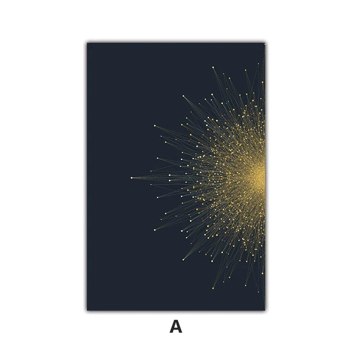 Kontrastierende Farbe Abstrakte Partikel Geometrie Wandkunst Fine Art Leinwanddrucke Bilder Für Wohnzimmer Schlafzimmer Bürodekor | Karnz