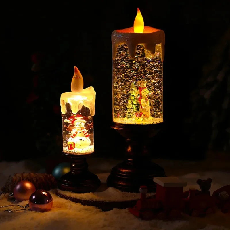 Schneefall Kristall Weihnachtskerzenlicht | Karnz