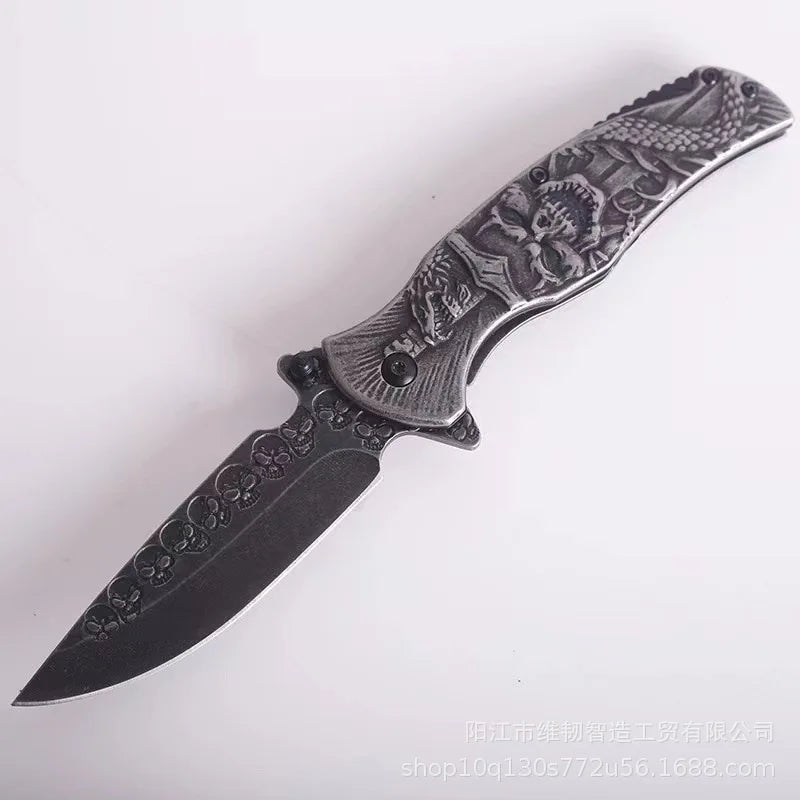 Taktisches Nigh Skull Faltbares Taschenmesser | Karnz