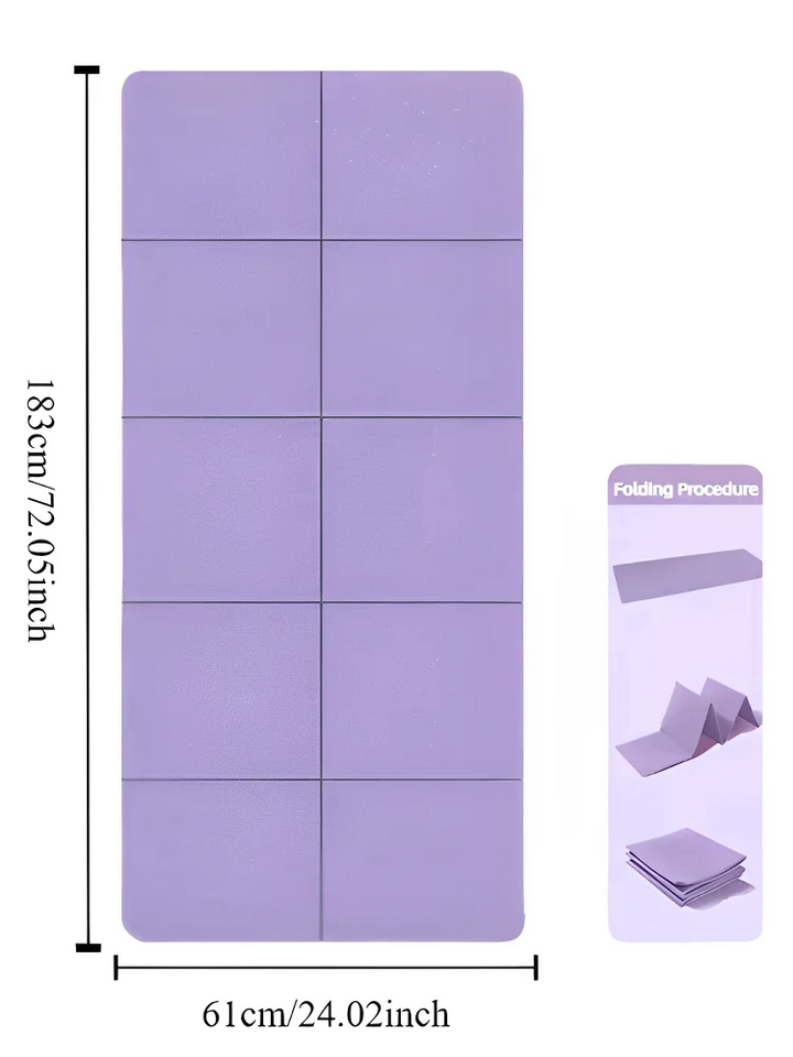 Karnz | YogaMat FlexFold | Faltbar & Lightweight | Doppelseitige Rutschsicherheit | Umweltfreundliches TPE
