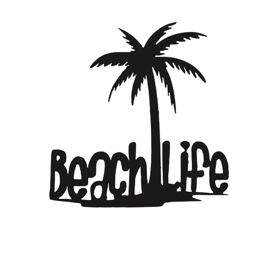Beach Life Kokosnussbaum Metall Wandkunst 3D Dekoration Für Wohnzimmer Schlafzimmer Zuhause Büro Wand Dekoration | Karnz