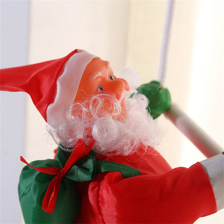 Kletternde Weihnachtsmann Dekofigur zum Aufhängen – Festliche Fensterdeko für Weihnachten, Hängende Weihnachtsdeko für Wohnzimmer und Fenster | Karnz