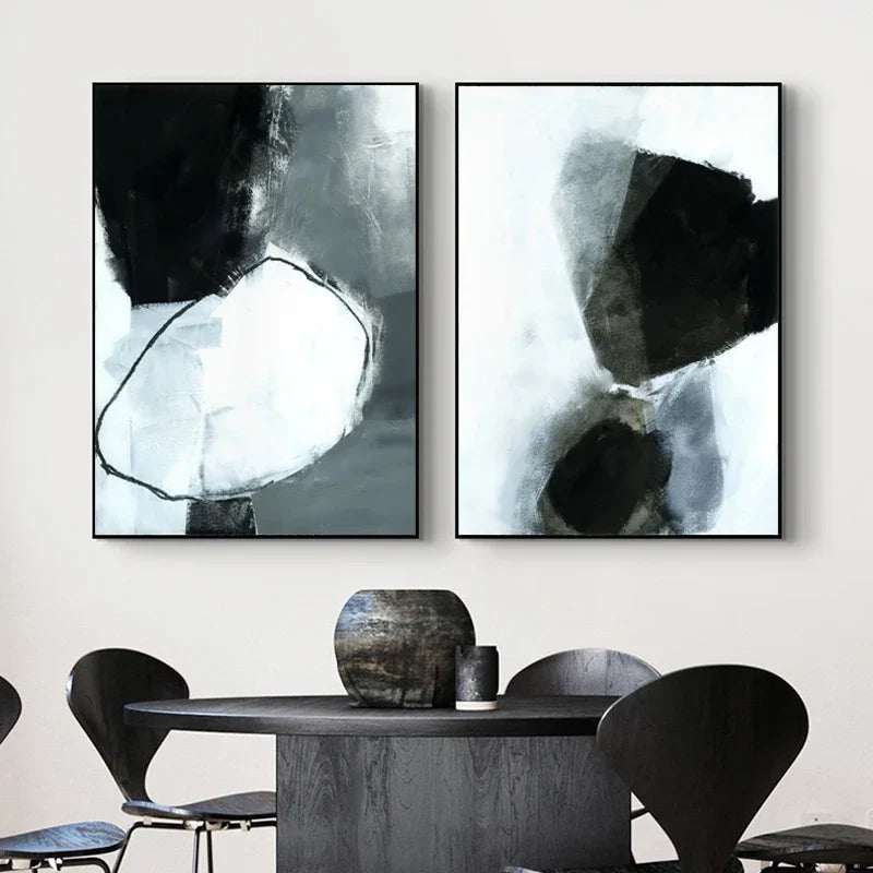 Dunkle Steine Abstrakte Wandkunst Fine Art Leinwanddrucke Nordic Bilder Für Moderne Wohnung Wohnzimmer Büro Dekor | Karnz
