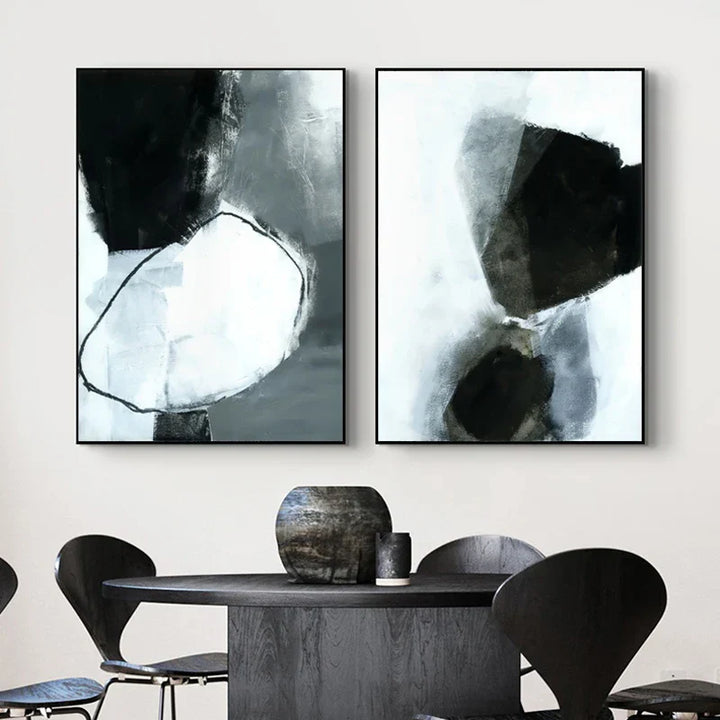 Dunkle Steine Abstrakte Wandkunst Fine Art Leinwanddrucke Nordic Bilder Für Moderne Wohnung Wohnzimmer Büro Dekor | Karnz