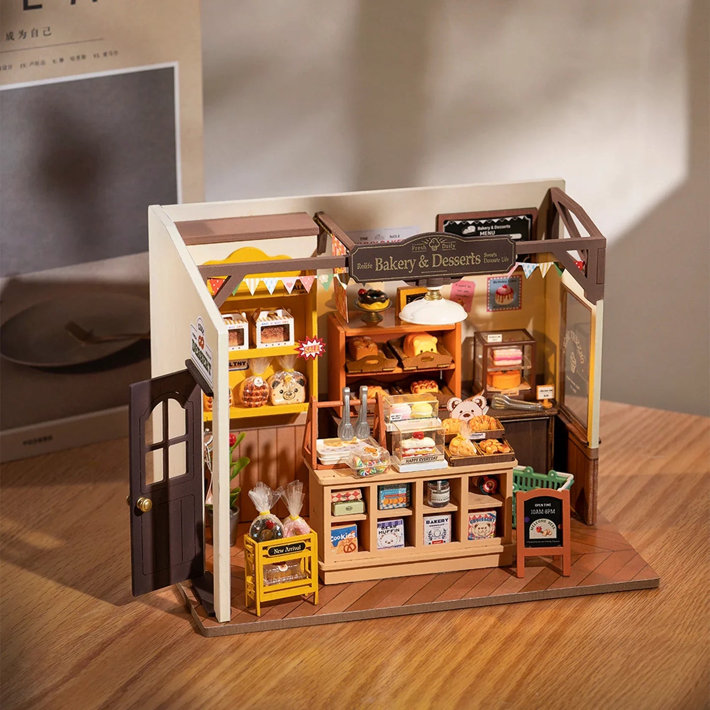 Miniatur Café Holz Zusammenbau DIY Bäckerei Set | Karnz