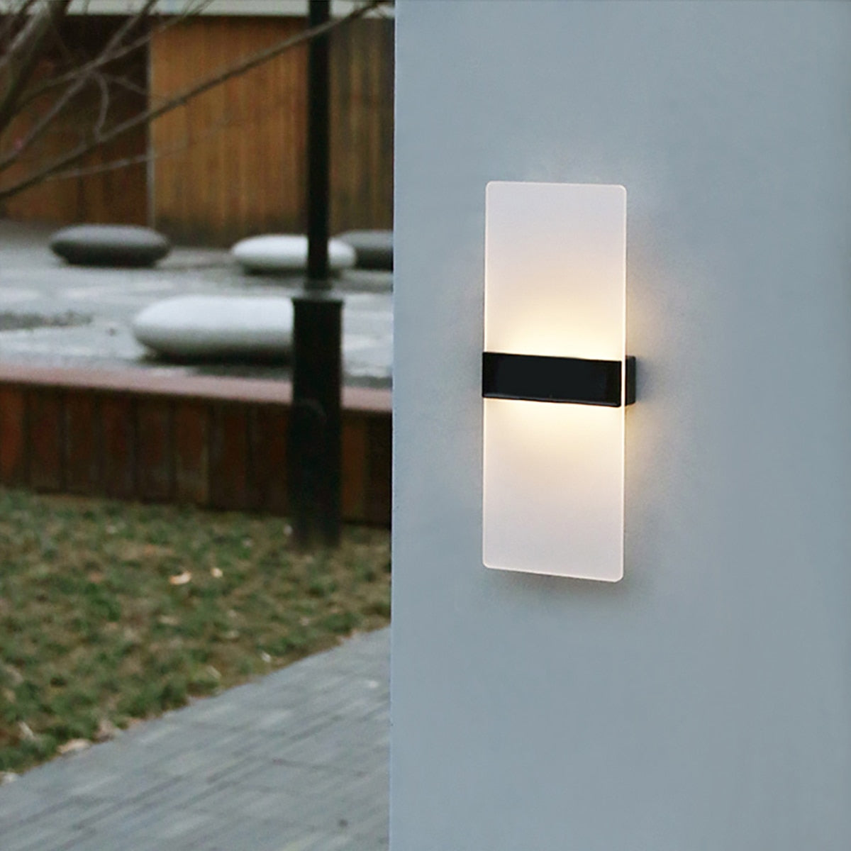 Kacela - Solar Outdoor Modern Milk Shade Wall Light Set | Karnz
