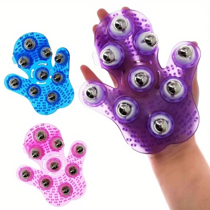Handmassagehandschuh mit Rollball zur Muskelentspannung und -entspannung