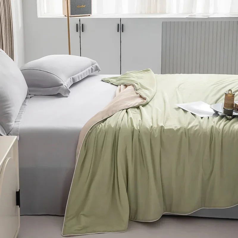 Air Condition Sommerdecke — Pure Color Eis-Seide Kühlende Decke, Leicht & Glatt Twin/Kingsize Bettdecke | Karnz