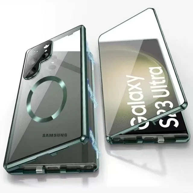 Metall Aluminiumlegierung 360 Hülle mit Sicherheitsverschluss für Samsung Galaxy S24-S23 Serie