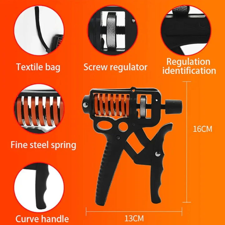 Karnz | Verstellbarer 5-165kg Schwerer Handgriff-Stärker - Fingerexpander für Arm-, Handgelenk- und Unterarmtraining