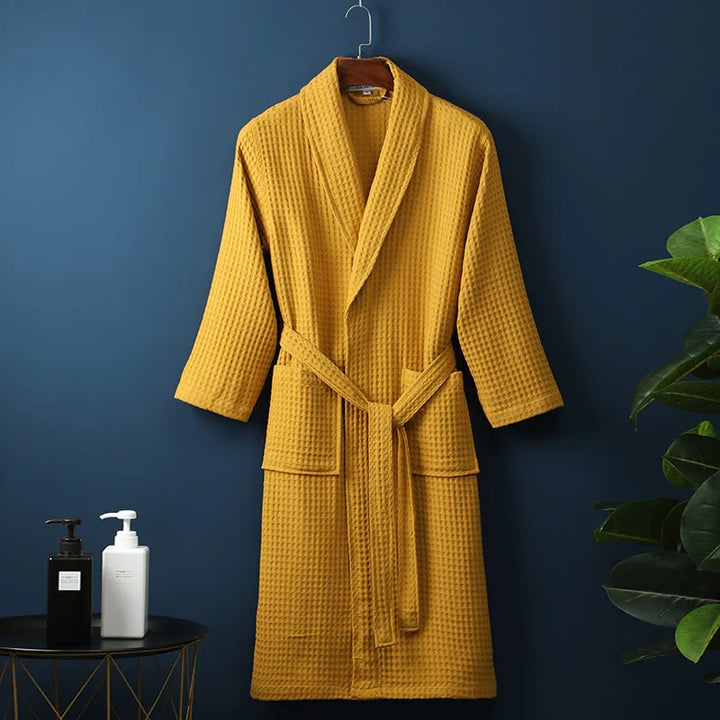 Karnz | CozyCotton Premium Bademantel aus Baumwolle | Weich & Atmungsaktiv | Perfekt für Herren & Damen | Mit Taschen
