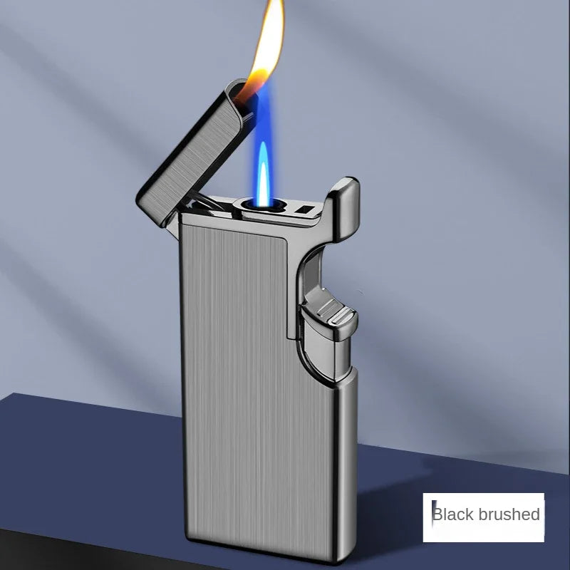 Metall Double Fire Jet Butan Feuerzeug | Karnz