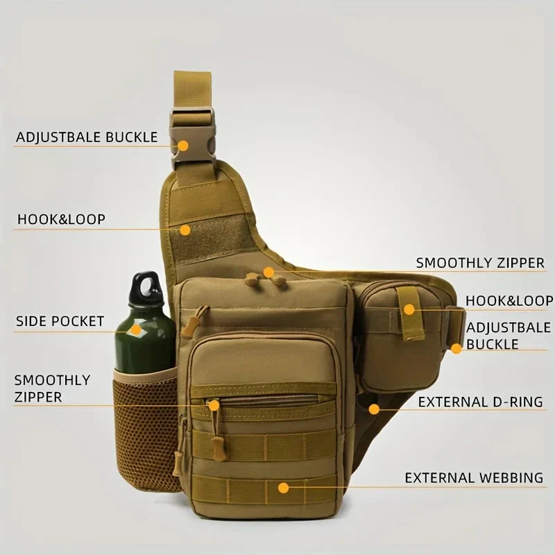 Multi-Taschen Crossbody Kompakt Wandern Brusttasche | Karnz