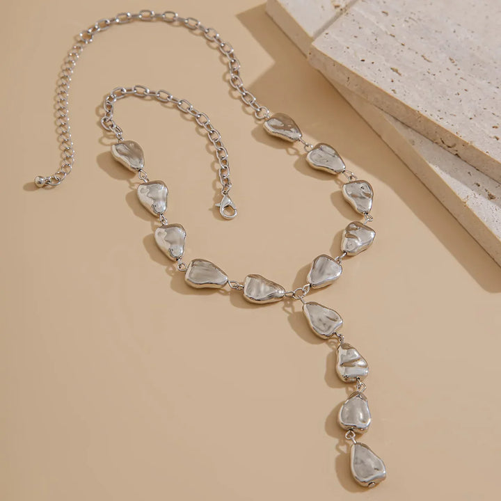 Karnz | Moderne Stein inspirierte Lariat-Halskette